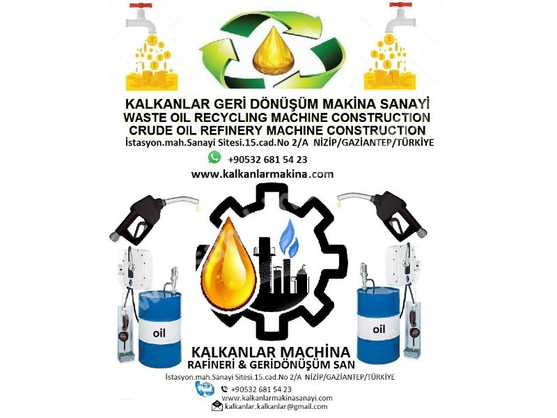 Atık motor yağı geri dönüşüm makinası.Fuel production from mini-used car oils