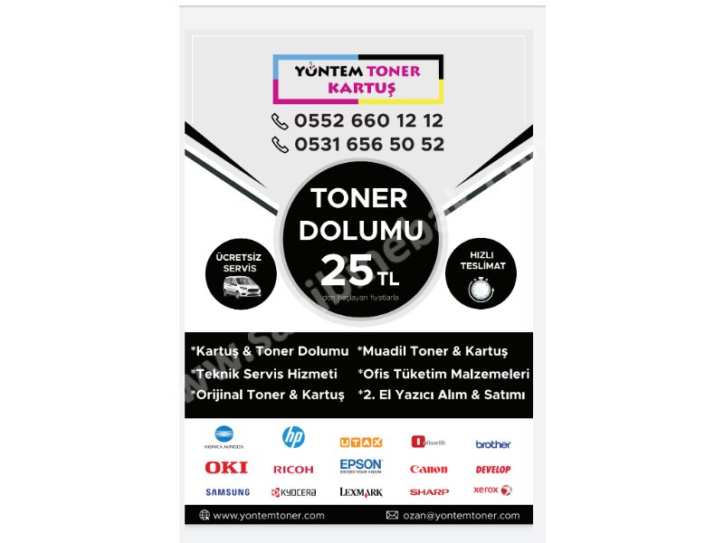 TONER MUADİL ORJİNAL DOLUM