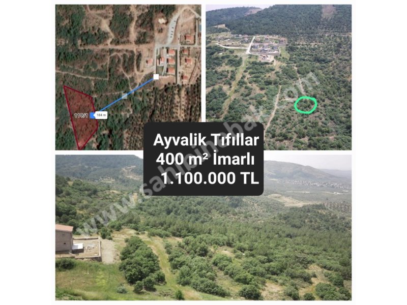 BALIKESİR AYVALIK TIFILLAR'DA SATILIK 400 M2 ARSA HİSSESİ