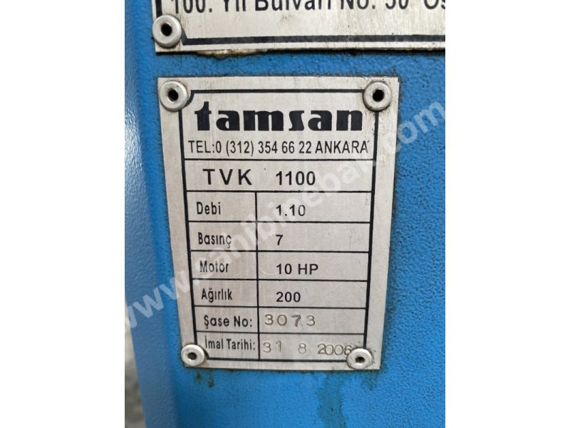 TVK1100 7 Bar Tamsan Depo Üstü Vidalı Kompresör