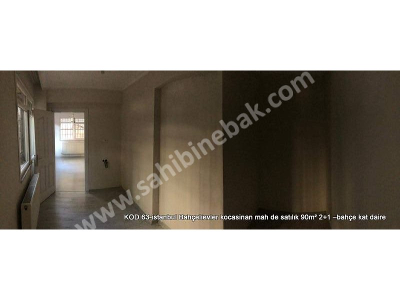 İstanbul Bahçelievler Kocasinan Mah. Satılık 2+1 Bahçe Katı 90 m2 Daire