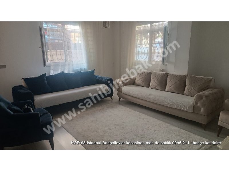 İstanbul Bahçelievler Kocasinan Mah. Satılık 2+1 Bahçe Katı 90 m2 Daire