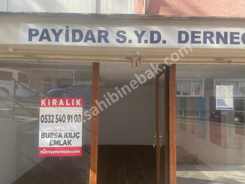 BURSA YILDIRIM SETBAŞI İPEKÇİLİK CAADE ÜSTÜ KİRALIK 45 M2 DÜKKAN