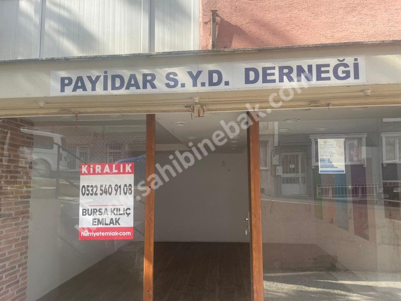 BURSA YILDIRIM SETBAŞI İPEKÇİLİK CAADE ÜSTÜ KİRALIK 45 M2 DÜKKAN