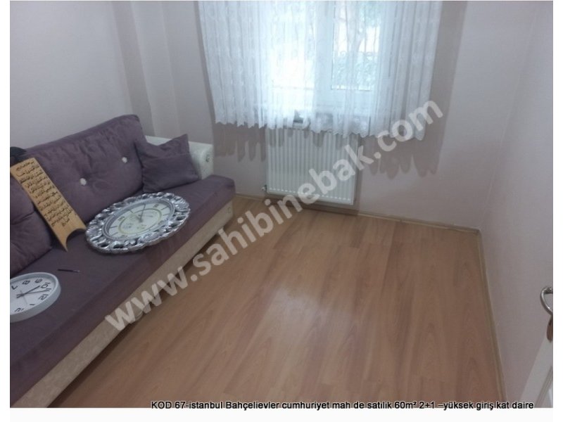 İstanbul Bahçelievler Cumhuriyet Mh. 60 m2 Satılık 2+1 Yüksek Giriş Daire