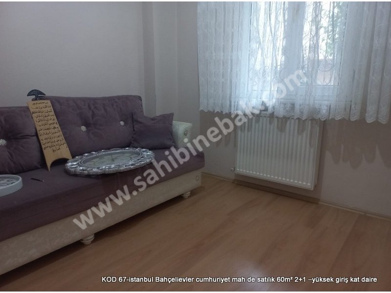 İstanbul Bahçelievler Cumhuriyet Mh. 60 m2 Satılık 2+1 Yüksek Giriş Daire