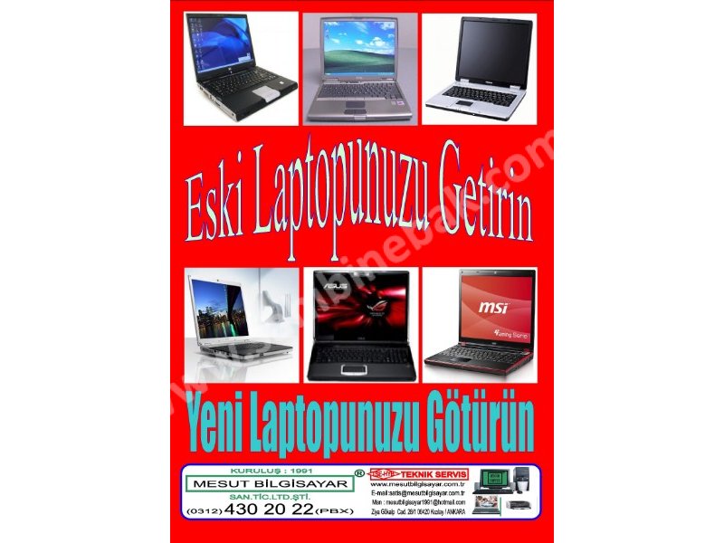 LAPTOP TAMİRİ 1991’ Lİ TSE-HYB’ Lİ MESUT BİLGİSAYAR' DA