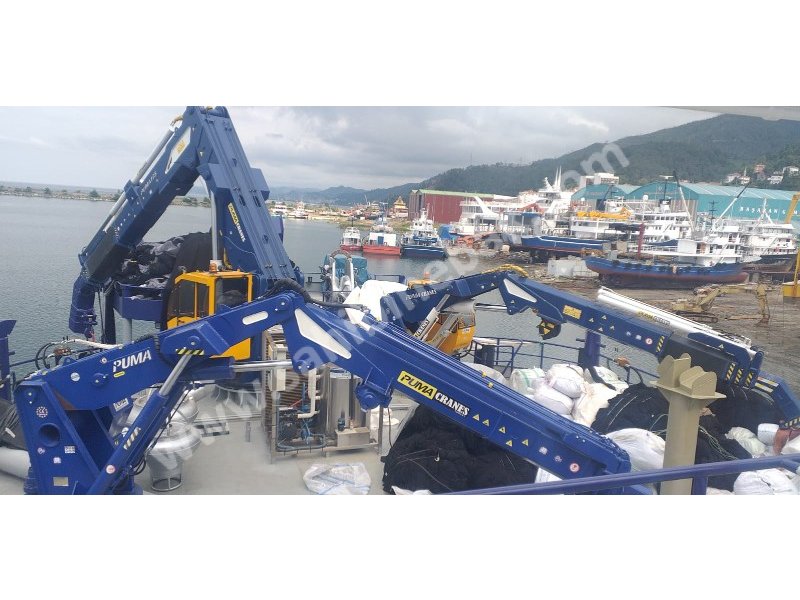 Hydraulic marine crane