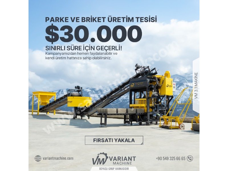 BRİKET BETON PARKE VE BORDÜR ÜRETİM MAKİNASI (SET)